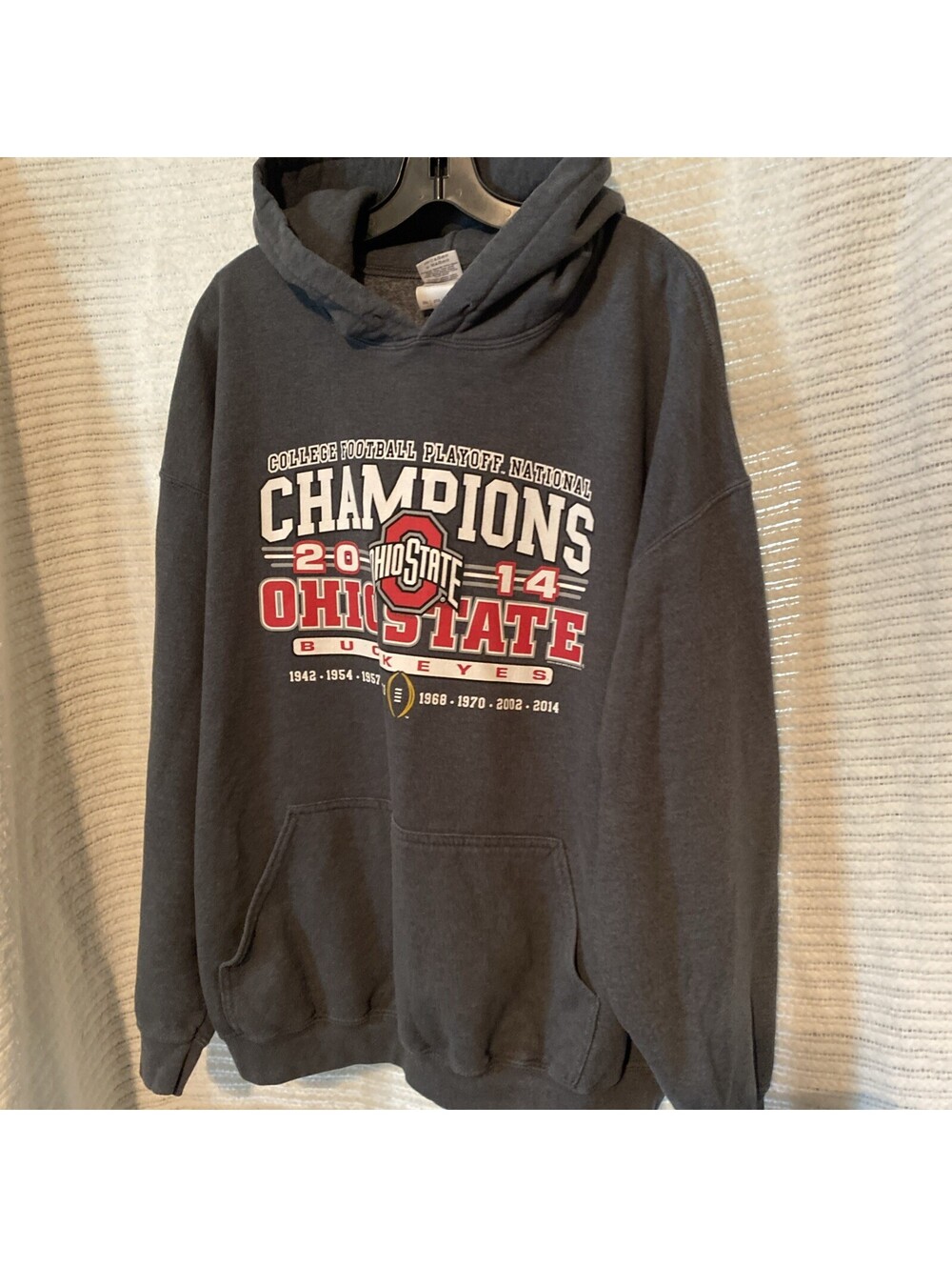 Ohio State Buckeyes 2014 CFP National Champions Gray SweatShirt Size 2Xl